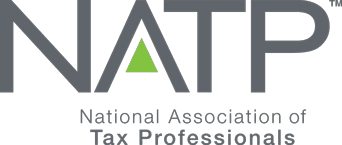 NATP logo with a green triangle in the letter "A" and the text "National Association of Tax Professionals" below.
